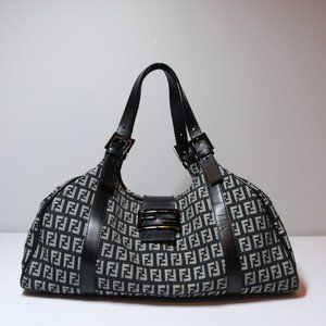 Fendi Zucchino Vintage Canvas Shoulder Bag